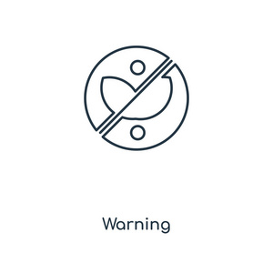 时尚设计风格的警告图标。在白色背景上隔离的警告图标。警告矢量图标简单而现代的平面符号为网站手机徽标应用程序ui。警告图标