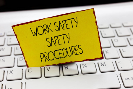 手写文字书写工作安全安全程序。减少风险和事故的概念意义方法