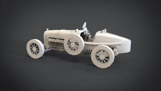 经典复古汽车3d 从搅拌机应用渲染结果