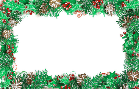 圣诞装饰松框架