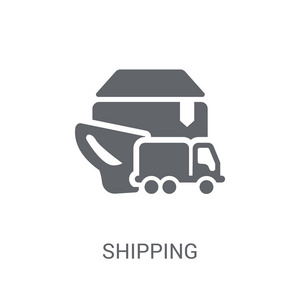 运输 图标。时尚航运标志概念的白色背景从交付和物流收集。适用于 web 应用移动应用和打印媒体