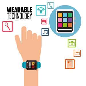 手智能手表新的可穿戴式技术图片