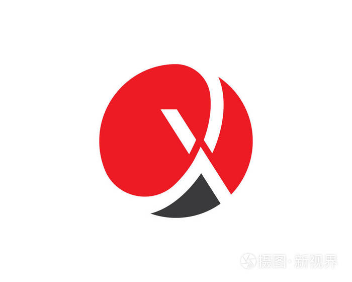 x 字母标志模板