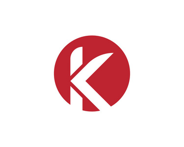 K 字母箭头矢量插图图标徽标模板设计