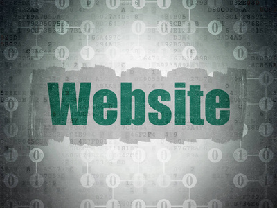 Web 开发的概念 数字数据纸张背景上的网站