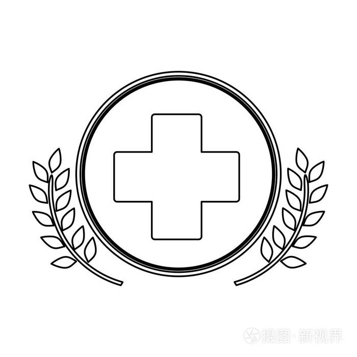 孤立的十字架形状设计