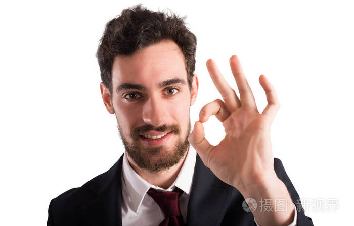 商人做手势ok