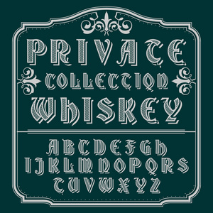 私人收藏威士忌字体