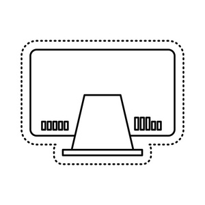 计算机监视器孤立的图标图片