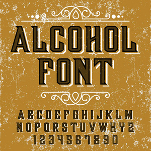 老式的酒精字体