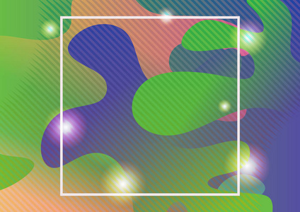 抽象流体色图案矢量霓虹灯颜色液体梯度背景与现代几何动态运动风格 eps 10。液体现代模板与光和框架为您的文本准备