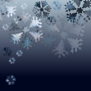 形式的水晶霜雪花圣诞抽象画图案