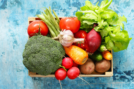 健康饮食有机蔬菜的静物