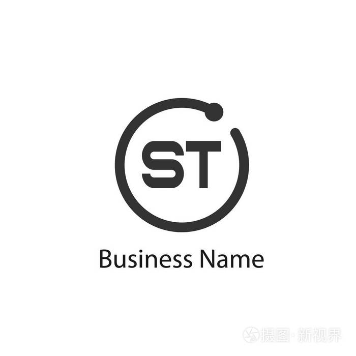 首字母 st 标志模板设计