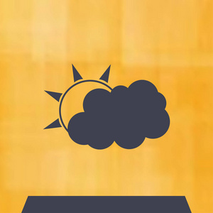 太阳和云天气 web 图标的插图