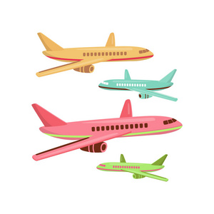 便宜的航班。飞行概念。提供航班。向量动画片