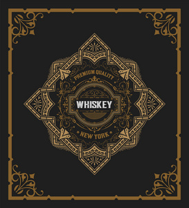 威士忌标签与旧框架