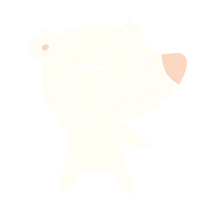 愤怒的北极熊平板彩色动画片图片