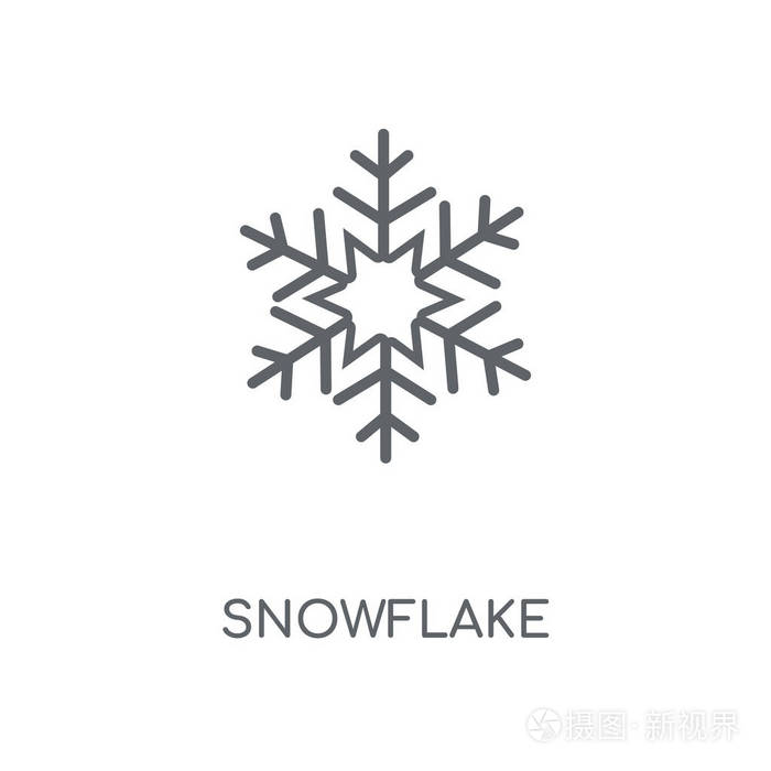 雪花概念笔画符号设计.
