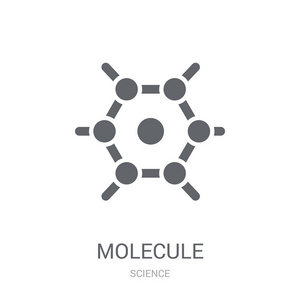 分子图标。时尚分子标志概念在白色背景从科学收藏。适用于 web 应用移动应用和打印媒体