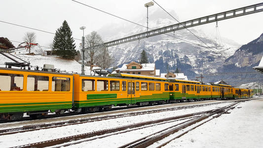 在瑞士的风景铁路