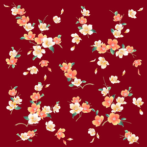 日式樱花插画, 日式樱花的设计