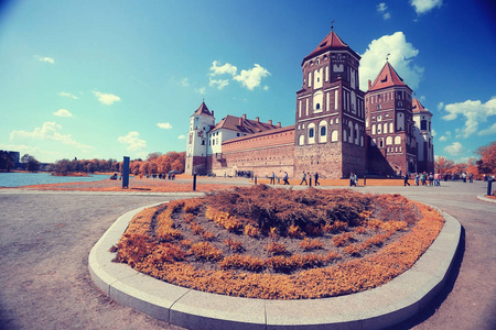 如诗如画的城堡在白俄罗斯