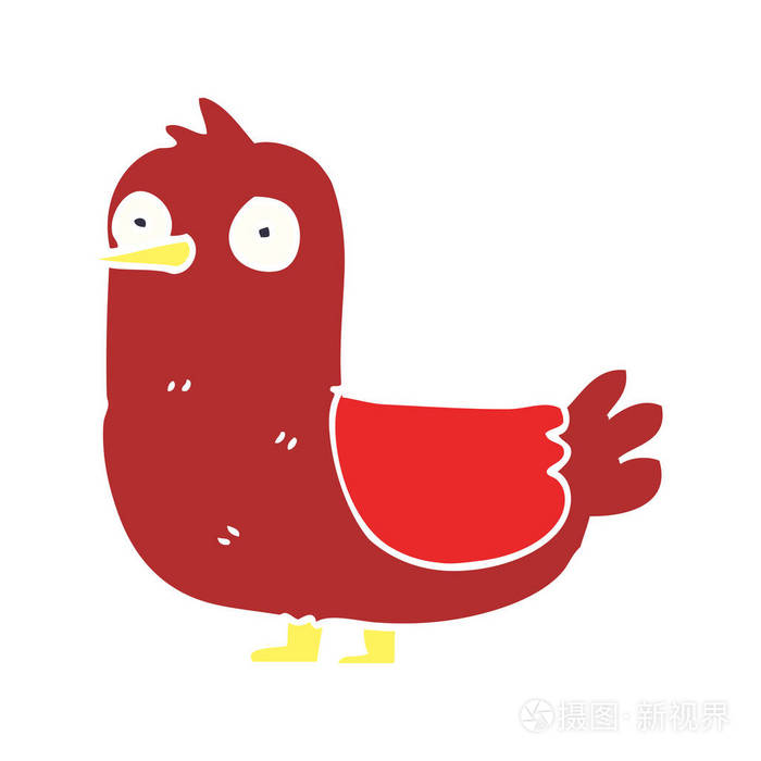 动画片涂鸦红鸟
