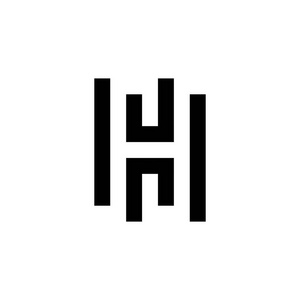 字母 h 徽标。图标设计。模板元素矢量符号