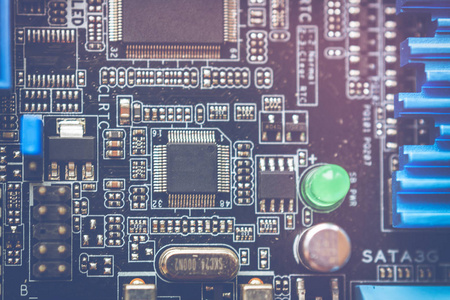 科技科学背景。电路板。电子计算机硬件技术