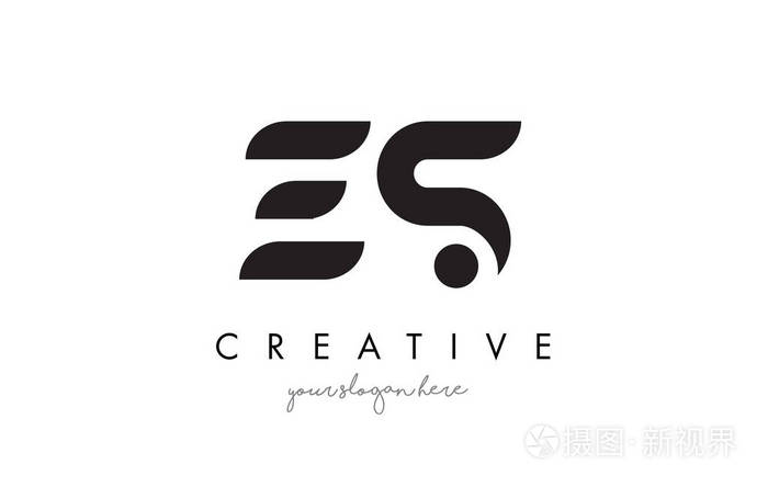 es 字母标志设计与创意现代时尚排版