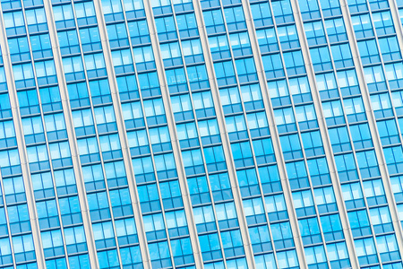 美丽的建筑商务办公大楼, 窗户玻璃图案在摩天大楼城市