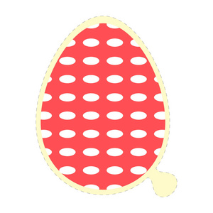 时尚平面样式复活节彩蛋不干胶标签图标