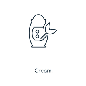 奶油图标在时尚的设计风格。在白色背景上查出的奶油图标。奶油矢量图标简单和现代平面符号为网站, 移动, 标志, 应用程序, ui。