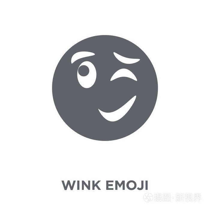 从表情符号收藏的 wink 表情符号设计理念.