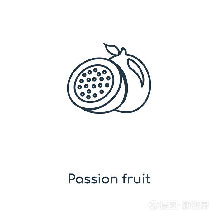 百香果矢量图标简单和现代平面符号为网站, 移动, 标志, 应用程序, ui