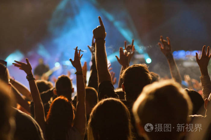 人群在音乐会-夏季音乐节