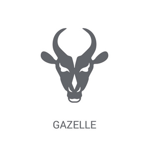 羚羊图标。时尚的 gazelle 标志概念上的白色背景从动物收藏。适用于 web 应用移动应用和打印媒体