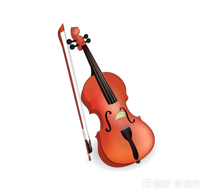 乐器.字符串.白色背景小提琴