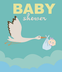 婴儿淋浴邀请卡