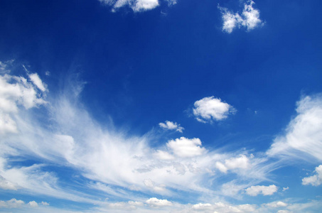 蓝蓝的天空和洁白的云朵的背景
