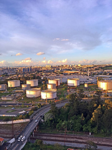 巴西圣保罗大都市地区的 Caetano 城市全景