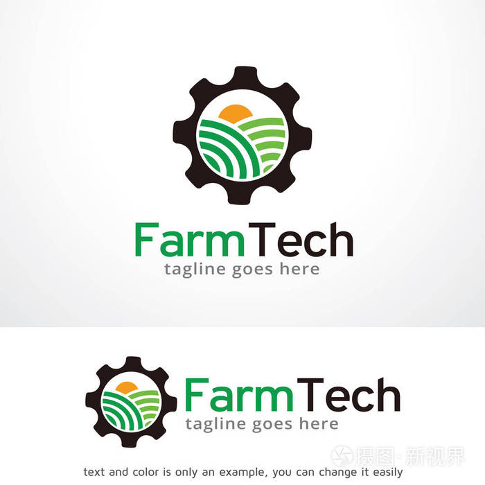农场科技 logo 模板设计矢量, 会徽, 设计理念, 创意符号, 图标