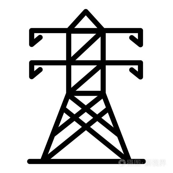 电塔图标,大纲样式