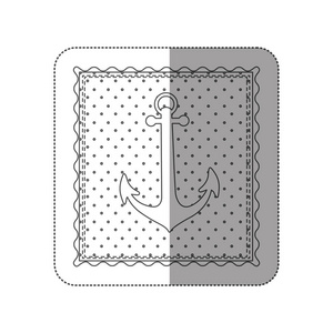 贴纸轮廓框架的锚索加固点缀的背景
