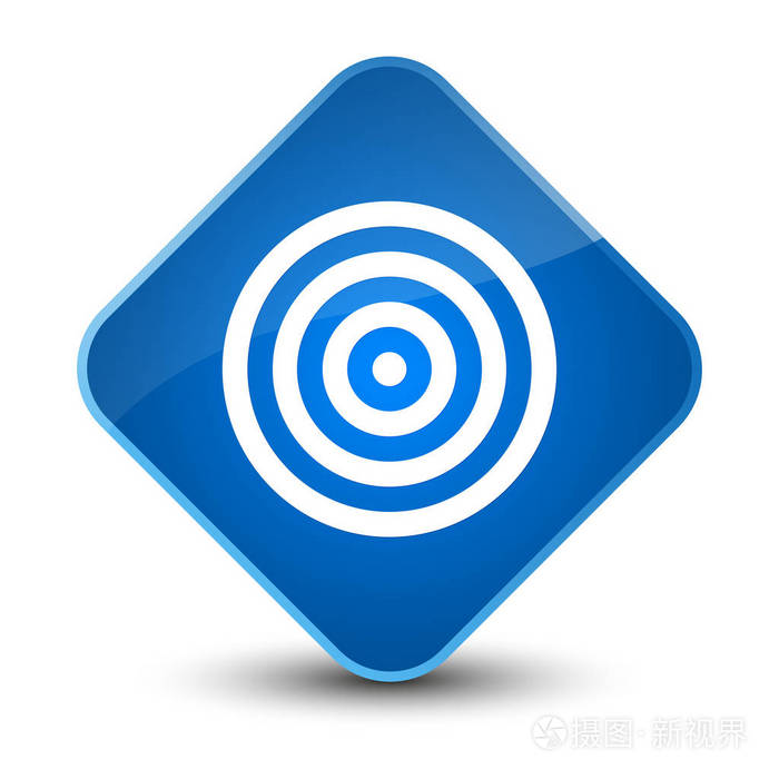 目标图标典雅的蓝色钻石按钮