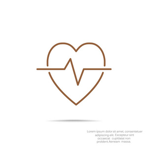 心脏病学符号简单图标图片