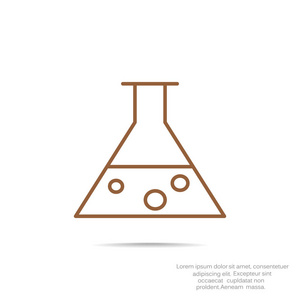 化学瓶简单 web 图标