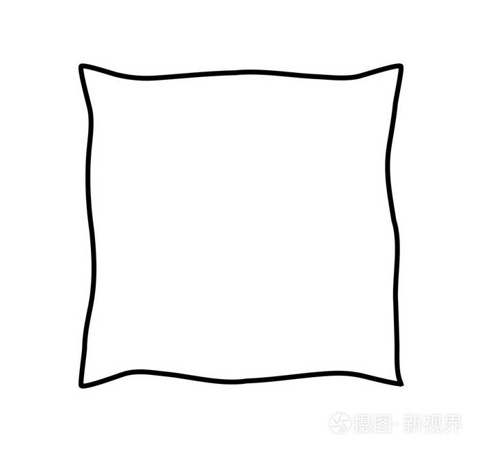 卡通枕头轮廓,轮廓矢量符号图标设计插画-正版商用图片0u0rvm-摄图新