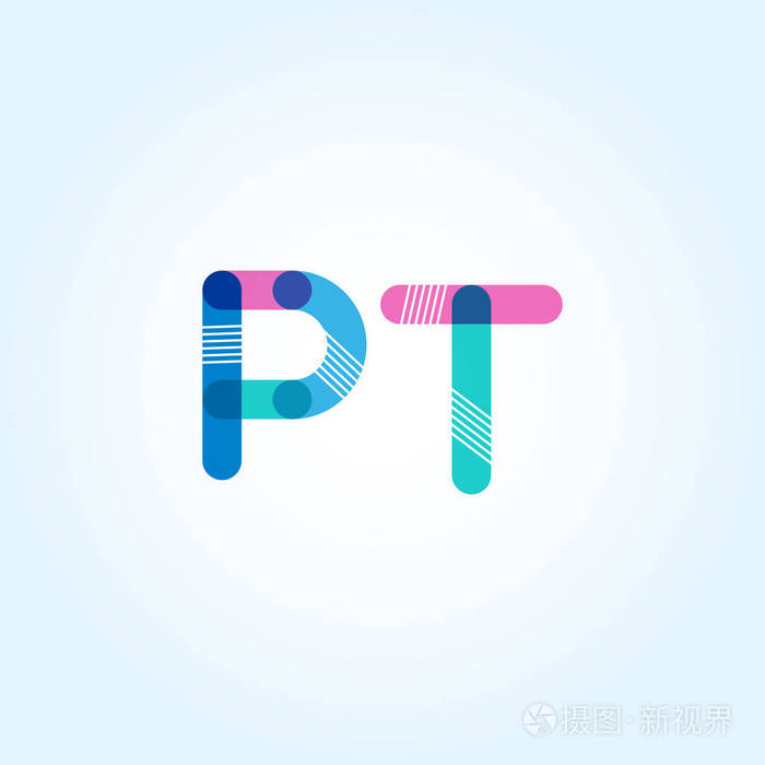 pt 连接字母徽标